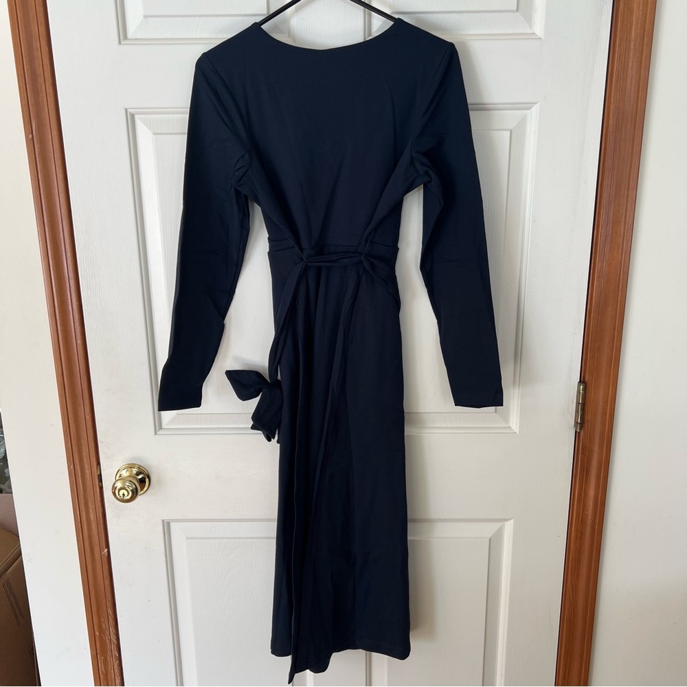 Pact womens fit & flare faux wrap dress Midnight blue - Picture 5 of 5
